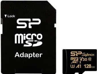Silicon-Power Superior Golden A1 microSDXC SP128GBSTXDV3V1GSP 128GB