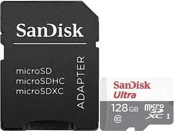 SanDisk Ultra microSDXC SDSQUNR-128G-GN6TA 128GB (с адаптером)
