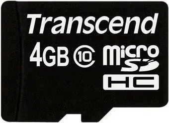 Transcend microSDHC (Class 10) 4GB (TS4GUSDC10)