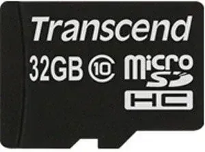 Transcend microSDHC Class 10 32 Гб + SD адаптер (TS32GUSDHC10)