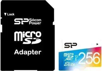 Silicon-Power Elite microSDXC SP256GBSTXBU1V20SP 128GB (с адаптером)