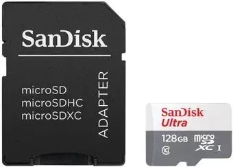 SanDisk Ultra microSDXC SDSQUNR-128G-GN3MA 128GB (с адаптером)