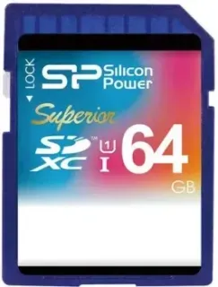 Silicon-Power SDXC Superior UHS-1 (Class 10) 64 GB (SP064GBSDXCU1V10)