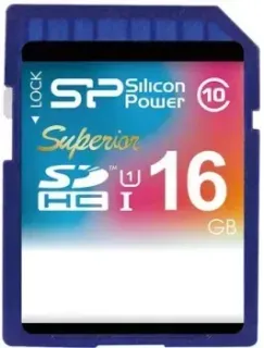 Silicon-Power SDHC Superior UHS-1 (Class 10) 16 GB (SP016GBSDHCU1V10)