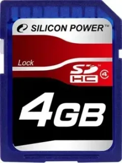 Silicon-Power SDHC Class 4 4 Гб (SP004GBSDH004V10)