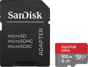 SanDisk Ultra SDSQUA4-512G-GN6MA microSDXC 512GB (с адаптером)