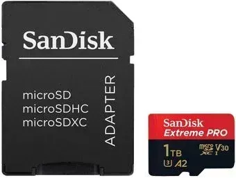 SanDisk Extreme PRO SDSQXCZ-1T00-GN6MA microSDXC 1TB (с адаптером)