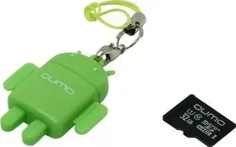 QUMO Fundroid microSDHC QM32GCR-MSD10-FD-GRN 32GB