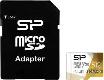 Silicon-Power Superior Pro microSDXC SP512GBSTXDU3V20AB 512GB (с адаптером)