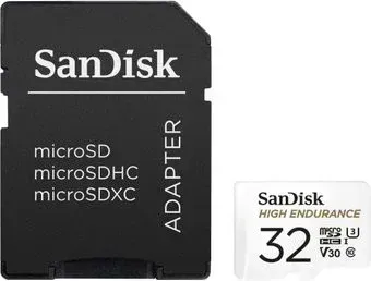 SanDisk High Endurance microSDHC SDSQQNR-032G-GN6IA 32GB (с адаптером)