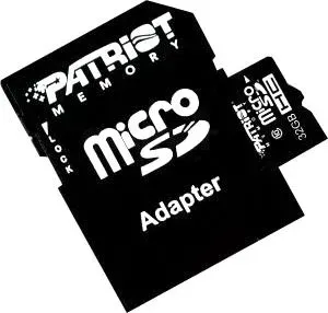 Patriot microSDHC (Class 10) 32 Гб + адаптер (PSF32GMCSDHC10)