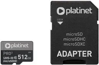 Platinet Pro 3 microSDXC PMMSDX512UIII 512GB + адаптер