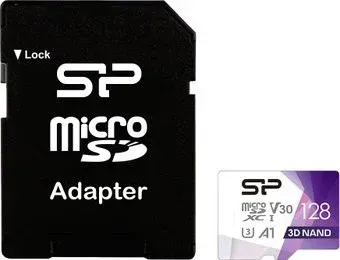 Silicon-Power Superior Pro microSDXC SP128GBSTXDU3V20AB 128GB + адаптер