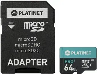 Platinet PMMSDX64UI 64GB + адаптер