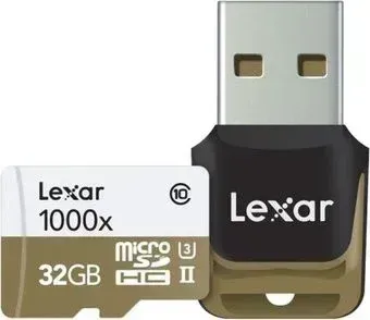 Lexar LSDMI32GCBEU1000R microSDHC 32GB + кардридер