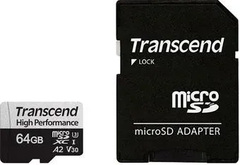 Transcend microSDXC 330S 64GB (с адаптером)