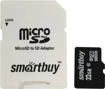 SmartBuy microSDHC SB32GBSDCL10-01_С 32GB (с адаптером)