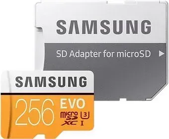 Samsung Evo microSDXC 256GB + адаптер