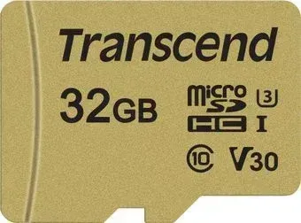 Transcend microSDHC 500S 32GB+ адаптер