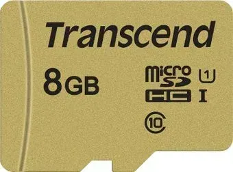 Transcend microSDHC 500S 8GB + адаптер