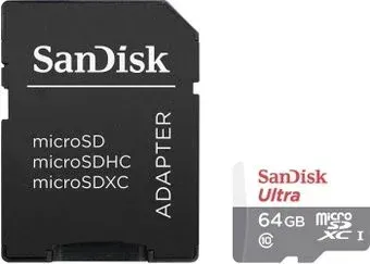 SanDisk Ultra SDSQUNS-064G-GN3MA microSDXC 64GB (с адаптером)