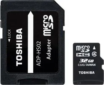 Toshiba THN-M102K0320M2 microSDHC Class 4 32GB (с адаптером)