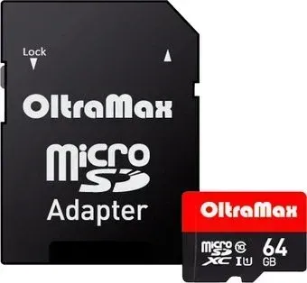 OltraMax Premium OM064GCSDXC10UHS-1-PrU3 microSDXC 64GB (с адаптером)