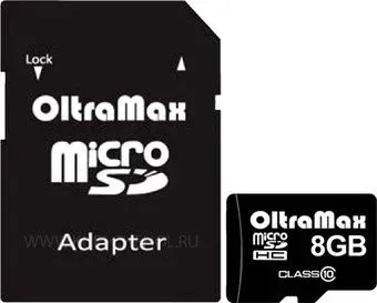 OltraMax microSDHC Class 10 8GB +адаптер