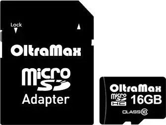 OltraMax microSDHC Class 10 16GB +адаптер