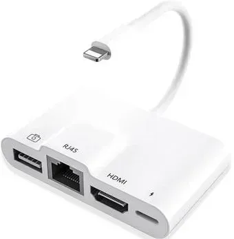 USBTOP Lightning - HDMI/RJ45/USB Type-C//USB Type-A