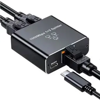 USBTOP 1x2 RJ45 1000 Мбит/с (черный)
