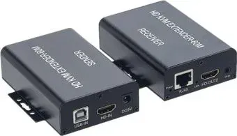 USBTOP HDMI USB по витой паре RJ45 UTP (LAN) до 60 метров, FullHD 1080p (1 приемник, 1 передатчик)