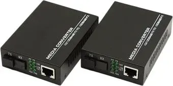 USBTOP 1xRJ45 10/100MB - 1xSC до 20км одномодовый одноволоконный, комплект