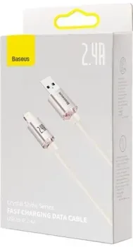Baseus Crystal Shine USB Type-A - Lightning (1.2 м, розовый)