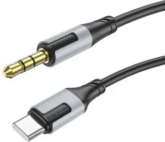 Borofone BL19 USB Type-C - 3.5 jack (1м, черный)