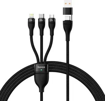 Baseus CASS030101 USB-C/A - USB-C, microUSB, Lightning (1.2 м, черный)