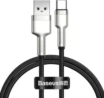 Baseus Cafule Series Metal Data Cable USB Type-A - Type-C 66W CAKF000201 (2 м, черный)