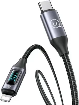 Usams US-SJ667 USB Type-С - Lightning (1.2 м, черный)