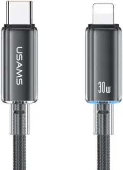 Usams US-SJ659 USB Type-С - Lightning (1.2 м, черный)