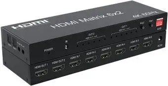USBTOP 6x2 HDMI PRO, 4K 60HZ, оптика (Toslink/SPDIF), jack 3.5mm (AUX), EDID, пульт 559441