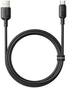 Baseus Silky Fast Charging Data Cable USB Type-A - USB Type-C 3A (2 м, черный)