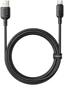 Baseus Silky Series Fast Charging Cable USB to Type-C 100W (2 м, черный)