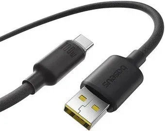Baseus Foamed Silicone Fast Charging 100W USB Type-A - USB Type-С (1 м, черный)