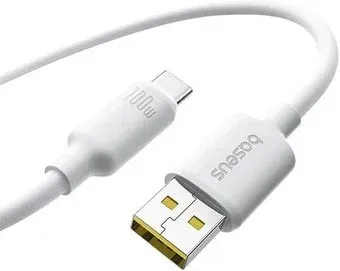 Baseus Foamed Silicone Fast Charging 100W USB Type-A - USB Type-С (1 м, белый)