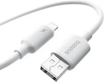 Baseus Foamed Silicone Fast Charging 2.4A USB Type-A - Lightning (1 м, белый)
