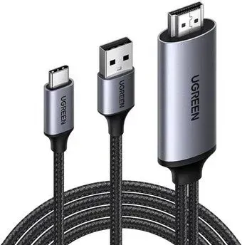 Ugreen CM773 35984A HDMI - USB Type-C/USB Type-A (2 м, черный)