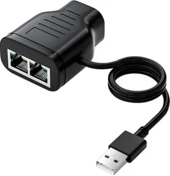 USBTOP 1x2 RJ45 100 Мбит/с (черный)