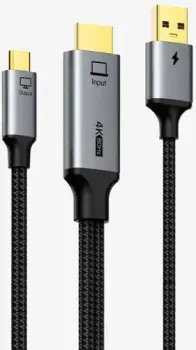 Cabletime CC18L HDMI - USB Type-C/USB Type-A CT-HMCM4K-AG2 (2 м, черный)