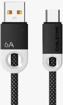 Cabletime 6A USB Type-A - USB Type-C (2 м, черный)