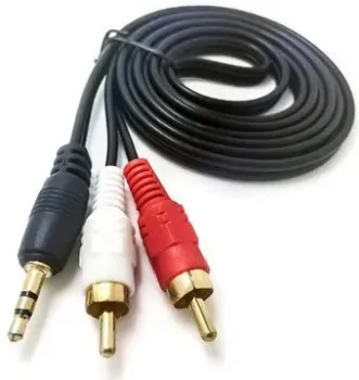 USBTOP 2xRCA - 3.5 мм (1 м, черный)